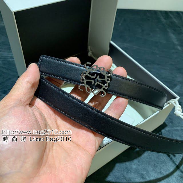 LOEWE女士皮帶 羅意威Anagram圖案帶扣小牛皮腰帶  jjp1328